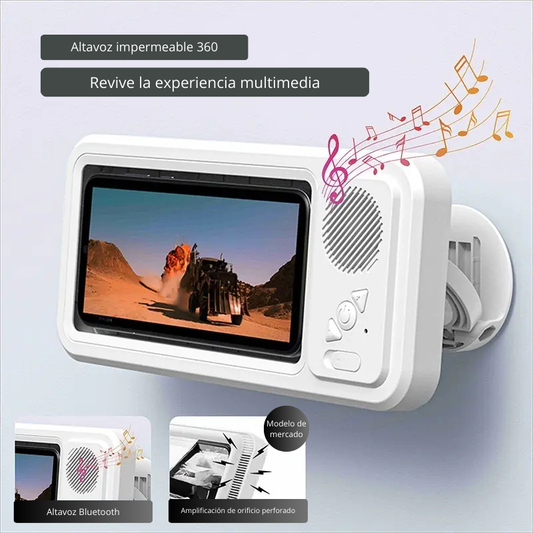 Soporte impermeable de teléfono móvil de baño