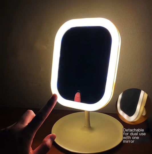 Espejo de maquillaje LED