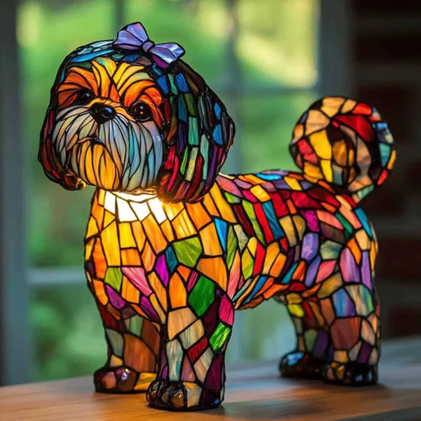 Lámpara nocturna LED de resina con diseño de animal