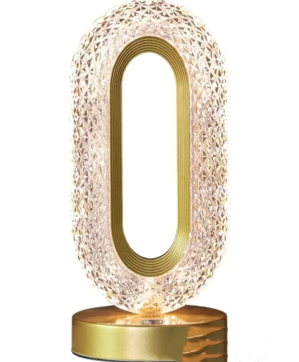 Lámpara táctil de cristal – Decoración elegante para el hogar