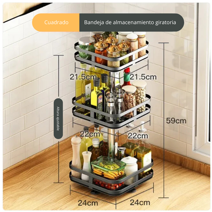 Estante multifuncional para cocina.