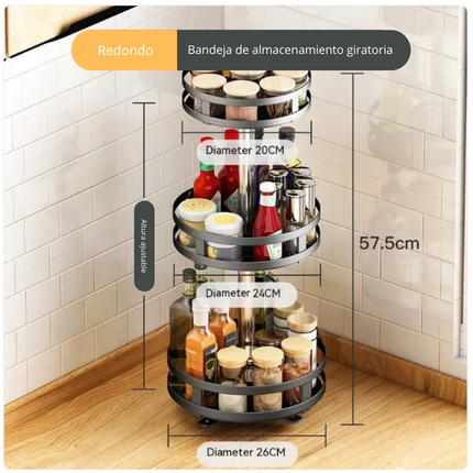 Estante multifuncional para cocina.
