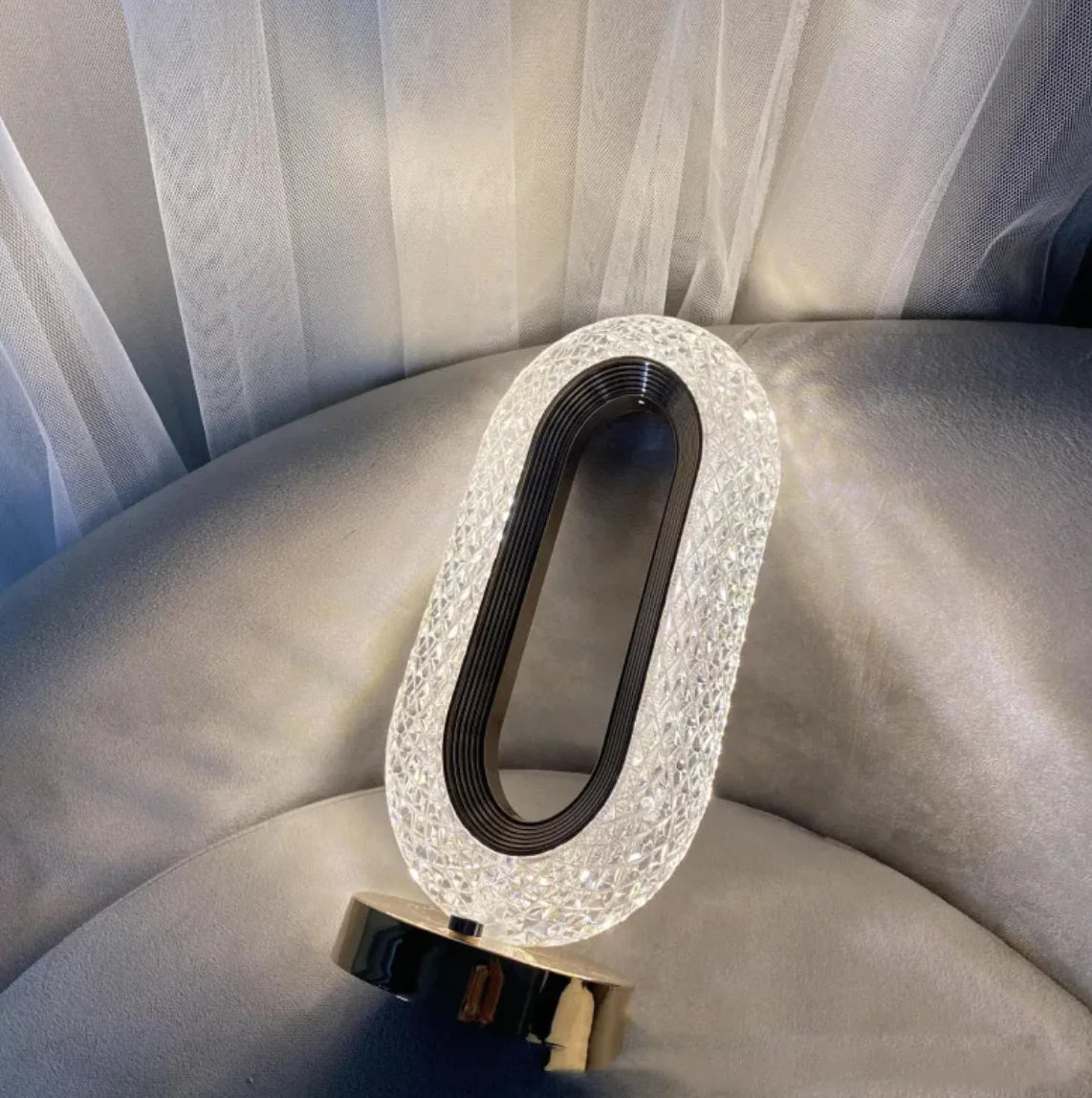 Lámpara táctil de cristal – Decoración elegante para el hogar